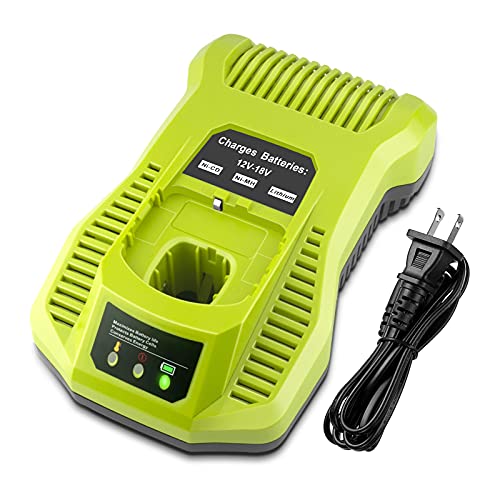 EICHXO P117 One+ Replacement Charger Compatible with Ryobi 12V-18V Lithium NiCad NiMh Battery P102 P103 P107 P108 P109 P189 P190 PBP002 PBP005