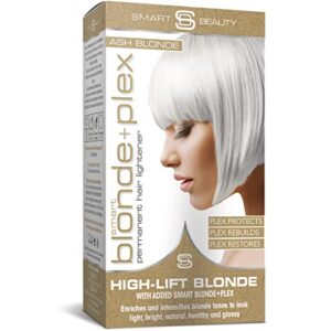 smart beauty ash blonde hair dye permanent with plex anti-breakage technology that protects rebuilds restores hair structure, permanent hair colour, ash blonde hair dye, vegan, cruelty free