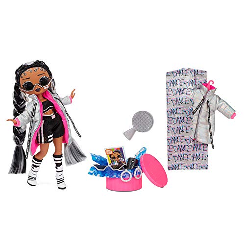 L.O.L. Surprise! OMG Dance Dance Dance B-Gurl Fashion Doll with 15 Surprises Including Magic Black Light, Shoes, Hair Brush, Doll Stand and TV Package - Great Gift for Girls Age 4+