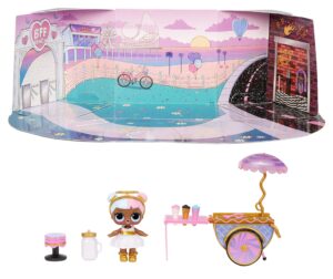 l.o.l. surprise! lol surprise furniture sweet boardwalk with sugar doll and 10+ surprises, doll candy cart furniture set, accessories