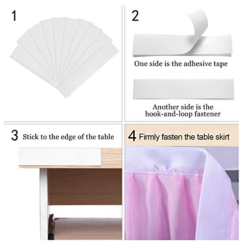 6ft Rainbow Unicorn Tutu Table Skirt for Rectangle Round Tables Chiffon Table Cloth for Unicorn Birthday Party Decorations Baby Shower Parties Ruffle Table Skirting