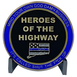 dl6-08 heroes of the highway version 3 dispensary container csp challenge coin inspired by connecticut state police ct trooper matthew spina