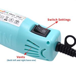 mofa Resin Heat gun,6.6ft Cable 300W Hot Air Gun for Crafting,Acrylic Paint Dryer Multi-Purpose Electric Heating Nozzle (Blue)