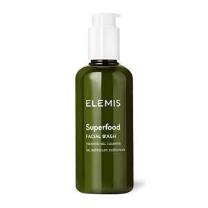 elemis superfood facial wash | revitalizing daily prebiotic gel wash gently cleanses, nourishes, and balances skin for a fresh, glowing complexion, 6.7 fl oz (pack of 1)