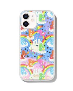 sonix x care bears care-a-lot case for iphone 12mini [10ft drop tested] women's protective cute iridescent rainbow bears clear cover for apple iphone 12 mini