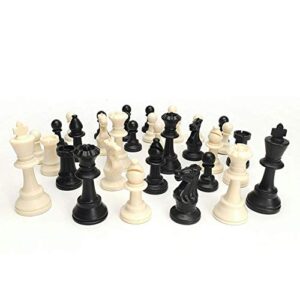 Portable Tournament International Chess Set - 90% Plastic Filled Chess Pieces and Green Roll-up Chess Board Game Play Anytime Anywhere (Color : 35x35cm King 64mm)