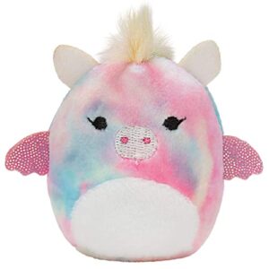 Squishville by Squishmallow Mini Plush Rainbow Dream Squad, Six 2” Rainbow Animals, Irresistibly Soft Colorful Plush, Mini Cat, Llama, and Panda Squishmallows