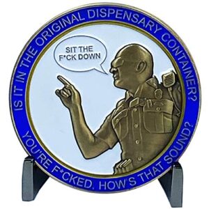 dl1-16 new version 2 dispensary container csp challenge coin inspired by connecticut state police ct trooper matthew spina