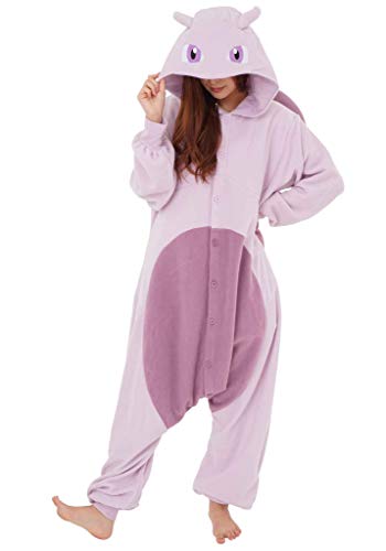 Mewtwo Pokemon Kigurumi Onesie (Adult One Size Fits All) Purple