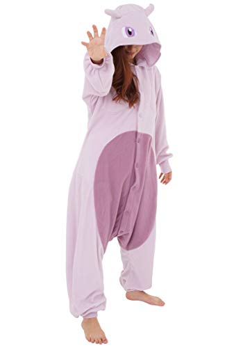 Mewtwo Pokemon Kigurumi Onesie (Adult One Size Fits All) Purple