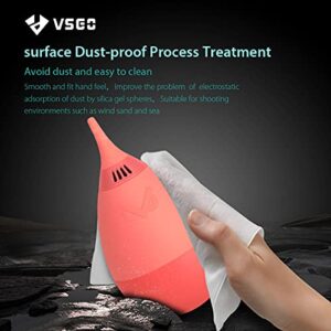 VSGO V-B011E Camera Cleaning Blower with Filter Tumbler Design Lens Cleaning Blower Compressed Air for Nikon Sony Canon Digital Camera Lens & Sensor Cleaning (Orange)