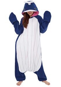 sazac whale kigurumi onesie costume blue
