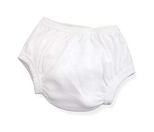baby jay 100% cotton white diaper cover for boy or girl 0-3-6-12 months (0-3 months, white)