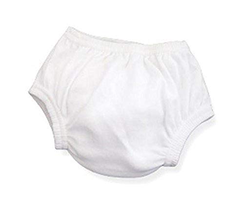 Baby Jay 100% Cotton White Diaper Cover for Boy or Girl 0-3-6-12 Months (0-3 Months, White)