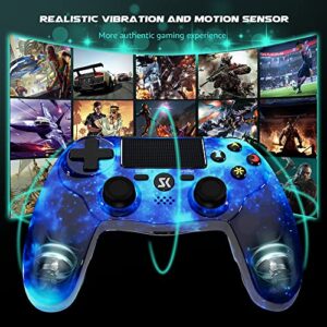 Wireless Controller for PS4, RoyalBlue Style High Performance Double Shock Gaming Controller Compatible with Playstation 4 /Pro/Slim/PC with Sensitive Touch Pad,Mini LED Indicator,Audio Function