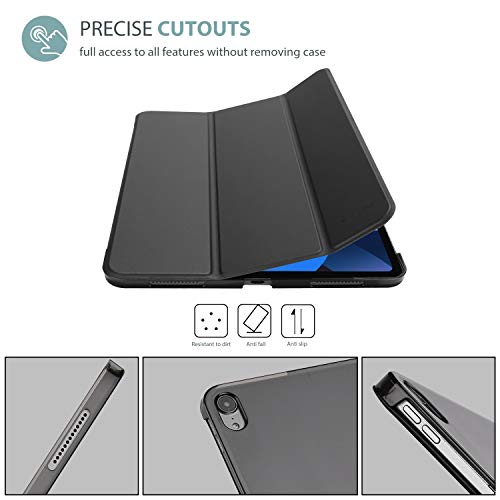 ProCase iPad Air 5th Generation Case 2022 / iPad Air 4th 2020 Case 10.9 Inch, Slim Stand Hard Back Shell Protective Smart Cover Cases for iPad Air 5th A2589 A2591/ Air 4th Gen A2316 A2324 -Black