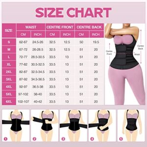 FeelinGirl Waist Trainer for Women Plus Size Workout Waist Training Vest with Straps Adjustable Gym Corset Waist Trimmer