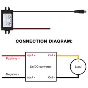 DC-DC Buck Converter Module 12V to 5V Micro USB Power Adapter Compatible with Ring Alarm Keypad (2 Pieces)