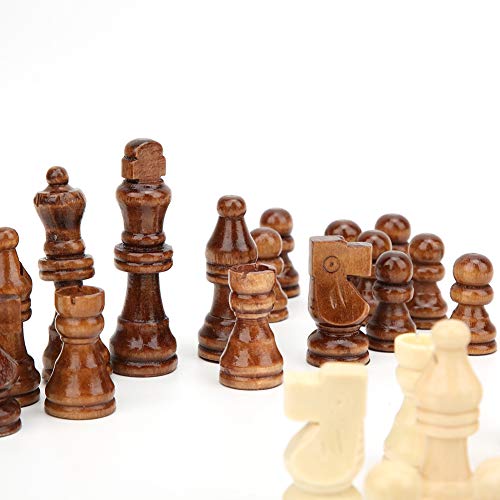 Child Chess Set, Mini Wooden Consul Chess Pieces Chess Pieces Casual Toy for Children