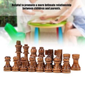 Child Chess Set, Mini Wooden Consul Chess Pieces Chess Pieces Casual Toy for Children