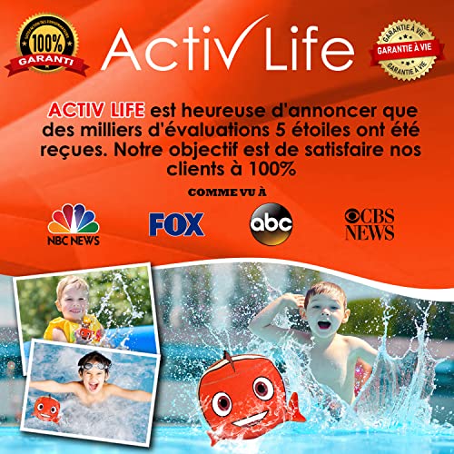 Activ Life The Ultimate Skip Ball: Summer Fun Guaranteed Water Bouncing Ball, A Must-Have Beach, Lake, and Pool Companion for All Ages, Create Memories with Friends & Family, 2pack, Clown Fish