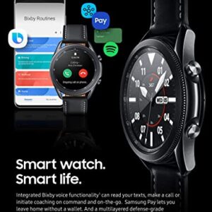 Samsung - Galaxy Watch3 Smartwatch 45mm Stainless - Mystic Blk -SM-R845UZKAXAR- (Renewed)