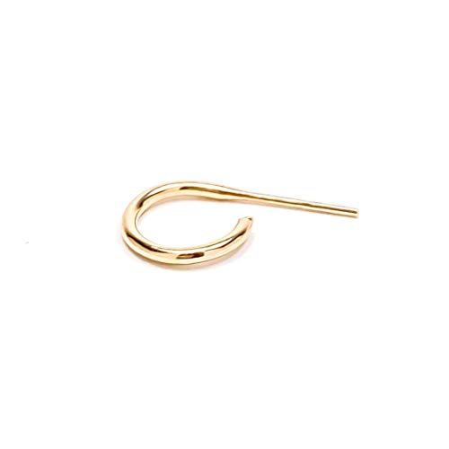 Small Gold Hoop Earrings, 14K Gold Filled, 7mm, 16ga, Hoop Earrings for Women, Gold Hoops Hypoallergenic, Post Huggie Hoop Earrings, Gold Hoops for Men (7mm, 14K Gold Filled)