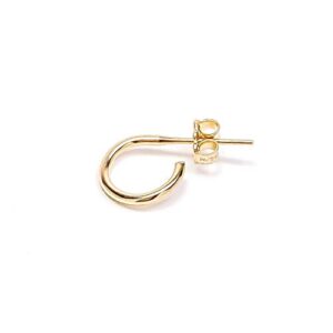 Small Gold Hoop Earrings, 14K Gold Filled, 7mm, 16ga, Hoop Earrings for Women, Gold Hoops Hypoallergenic, Post Huggie Hoop Earrings, Gold Hoops for Men (7mm, 14K Gold Filled)