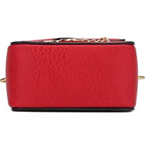 MKF Collection Crossbody Cellphone Purse for Women – PU Leather Wallet Handbag, Wristlet Strap Clutch Bag Card Slots Olive-Mustard