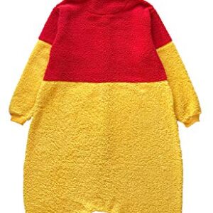 Disney Winnie The Pooh Kigurumi Adult Costume Union Suit Sherpa Pajama Outfit (Large)