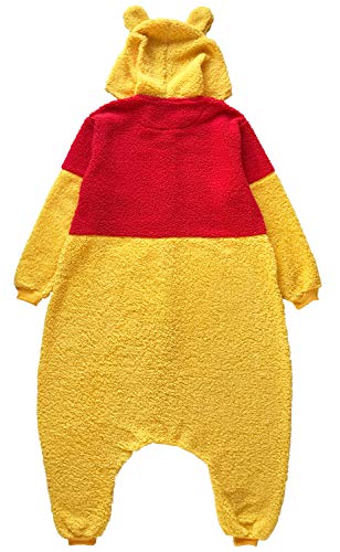 Disney Winnie The Pooh Kigurumi Adult Costume Union Suit Sherpa Pajama Outfit (Large)