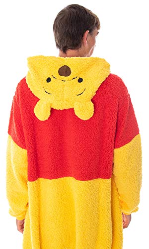 Disney Winnie The Pooh Kigurumi Adult Costume Union Suit Sherpa Pajama Outfit (Large)