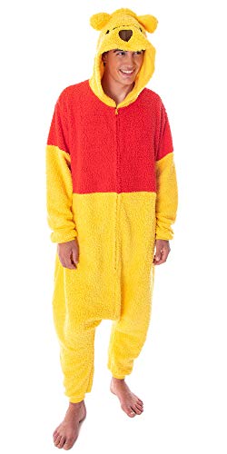 Disney Winnie The Pooh Kigurumi Adult Costume Union Suit Sherpa Pajama Outfit (Large)