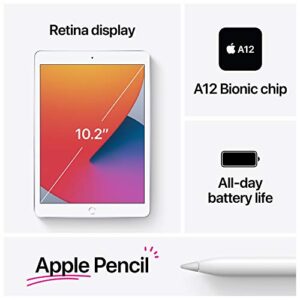 Apple 2020 iPad (10.2-inch, Wi-Fi, 32GB) - Silver (8th Generation)