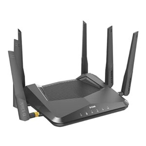d-link wifi 6 router ax4800 mu-mimo voice control compatible with alexa & google assistant, dual band gigabit gaming internet network (dir-x4860-us)