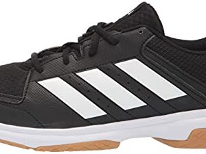 adidas Women's Ligra 7 Track and Field Shoe, Black/White/Black, 8