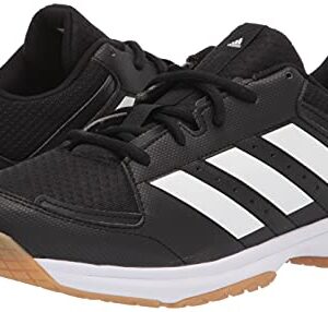 adidas Women's Ligra 7 Track and Field Shoe, Black/White/Black, 8