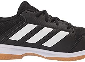 adidas Women's Ligra 7 Track and Field Shoe, Black/White/Black, 8