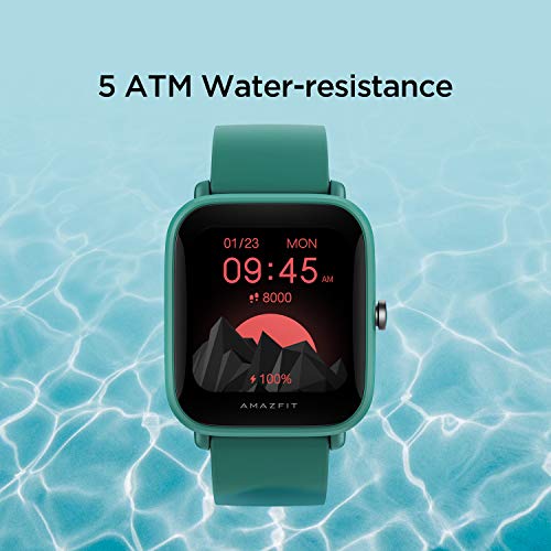 Amazfit Bip U Pro Smart Watch with Alexa Built-In for Men Women, GPS Fitness Tracker with 60+ Sport Modes, Blood Oxygen Heart Rate Sleep Monitor, 5 ATM Water Resistant, for iPhone Android(Green)