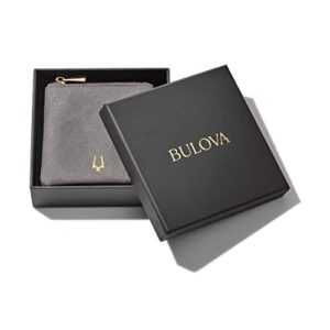 Bulova Jewelry Men's Classic Double-Wrap Box Chain and Beaded Bracelet with Tuning Fork Closure