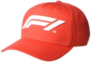 unisex formula 1 f1 tech collection large logo baseball cap, red, one size