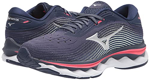 Mizuno Women's Wave Sky 5 Running Shoe, Peacoat, 9