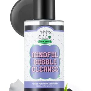 CHASIN' RABBITS Mindful Bubble Cleanse | Vegan All In One Face to Body Bubble Cleanser | Pore Purifying with Charcoal face wash for mens, For Oily Skin | 200mL/6.76 fl. oz