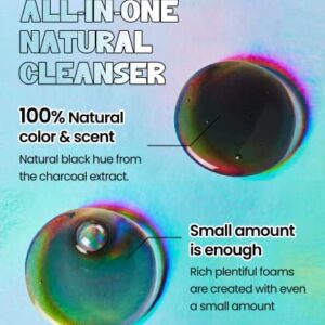 CHASIN' RABBITS Mindful Bubble Cleanse | Vegan All In One Face to Body Bubble Cleanser | Pore Purifying with Charcoal face wash for mens, For Oily Skin | 200mL/6.76 fl. oz
