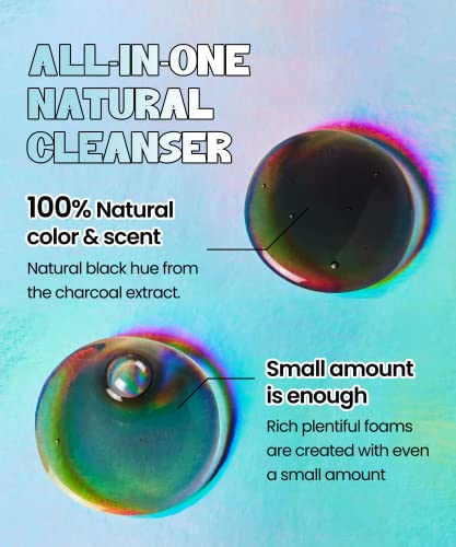 CHASIN' RABBITS Mindful Bubble Cleanse | Vegan All In One Face to Body Bubble Cleanser | Pore Purifying with Charcoal face wash for mens, For Oily Skin | 200mL/6.76 fl. oz