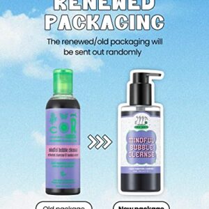 CHASIN' RABBITS Mindful Bubble Cleanse | Vegan All In One Face to Body Bubble Cleanser | Pore Purifying with Charcoal face wash for mens, For Oily Skin | 200mL/6.76 fl. oz