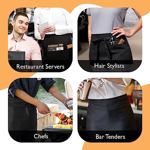 Avalon Kitchen waitress apron waist aprons for waitress cute black aprons for servers aprons for women with pockets waitress apron cute