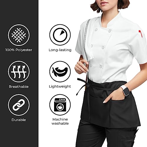 Avalon Kitchen waitress apron waist aprons for waitress cute black aprons for servers aprons for women with pockets waitress apron cute