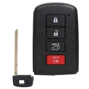 scitoo keyless entry remote key fob replacement for 4 buttons uncut car key for toyota highlander 2014-2018 1pc fcc hyq14fba 314.3mhz