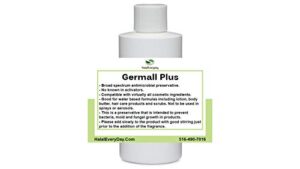 kyabo germall plus- natural preservative - clear liquid - excellent broad spectrum preservative - 4oz - compatible with most cosmetic ingredients good for water based formulas